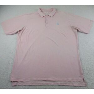 B Draddy Polo Shirt Mens XL Pink‎ Striped Collared Short Sleeve Golf Outdoors